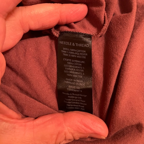 Needle & Thread Embellished Bird Mauve Top - Picture 5 of 7